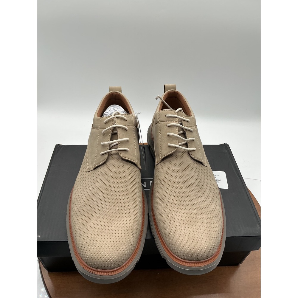 Aston Marc Mens Eglon-01 Camel Perforated Casual Oxford Shoes Size 8.5 M